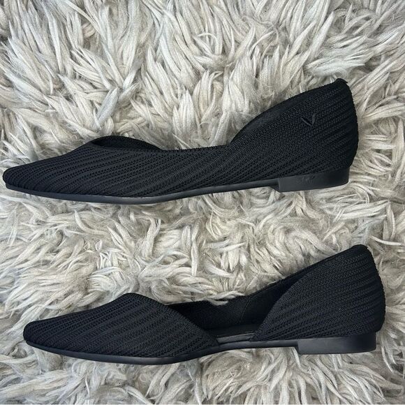 Vivaia Melia black pointed toe knit ballet flats women’s shoe size 8 - Picture 8 of 11